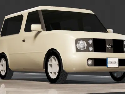 Nissan Cube Low-poly 3D model