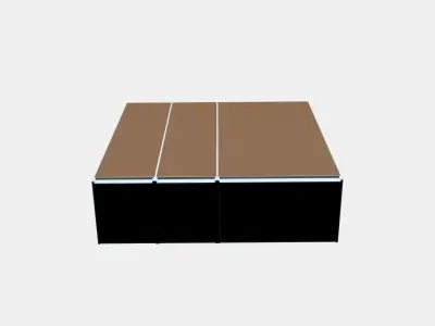 PAX 3 wardrobe frames 3 Low-poly 3D model