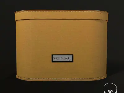 Designer Storage Box -Double Texures Low-poly 3D model