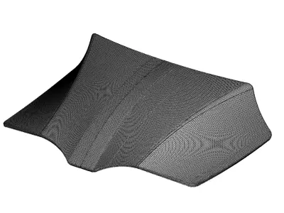 Rusty Steel Car Bonnet 3D model