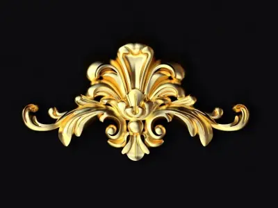 Central decor ornament for furniture 3D model 128