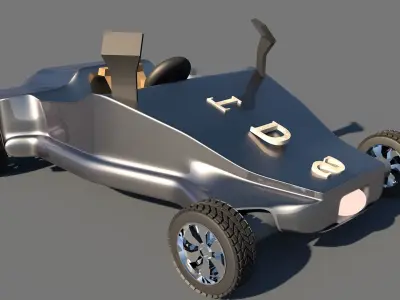 Car For Video Games Four Low-poly 3D model
