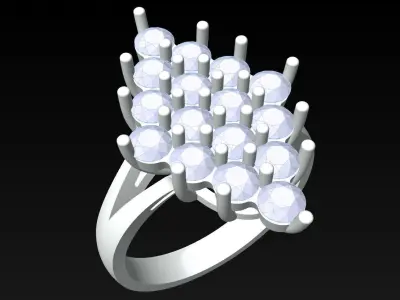 Diamond Ring - Womens Rings - N821933 3D print model