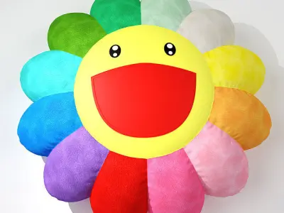 Flower pillow Free 3D model