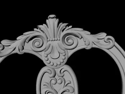 chair three ornate chairs - three ornate chairs 3D model