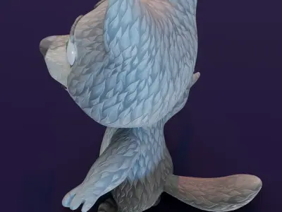 Cartoon Wolf 3D Model Low-poly 3D model