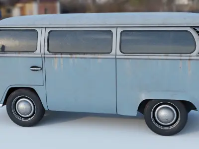 Volkswagen kombi 1973 3D model