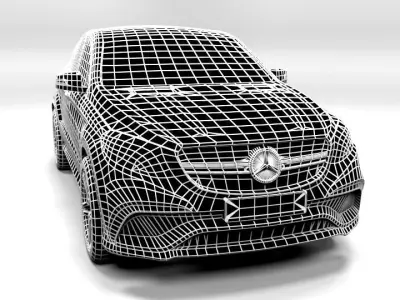 MERCEDES GLE AMG 63 COUPE 2016 LOWPOLY Low-poly 3D model