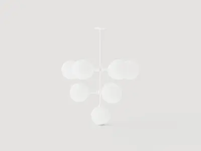 Ashleigh Chandelier - Silver Low-poly 3D model
