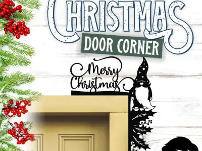 Christmas door corners vol 4 - Multipack of 10 models 3D print model