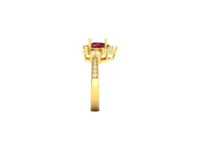Solitaire Engagement Wedding Ring 3D print model order