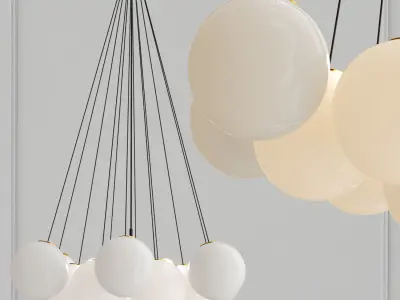 OGDEN chandelier with balls hanging from it 3D model