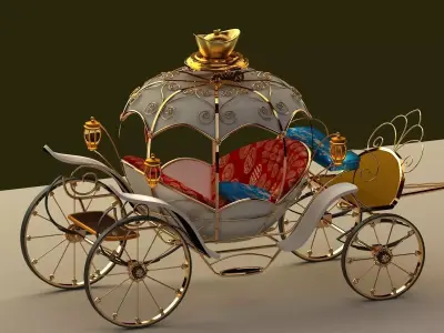 Chinese horse wagon 3D model