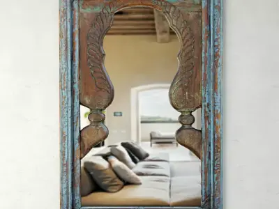 Blue Peacock Mirror 3D model