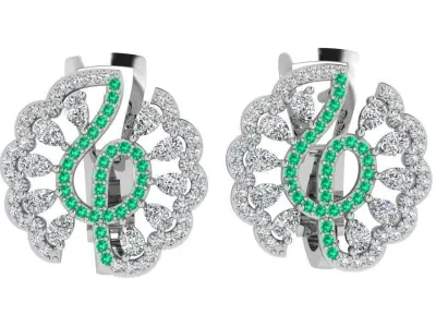 Diamond Clip On Earring 4122 3D print model