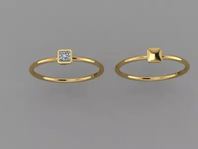 Square Ring STL 3D print model  3D print model