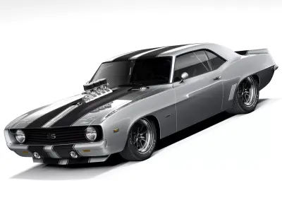 Chevrolet Camaro SS 1969 Street Rod 3D model