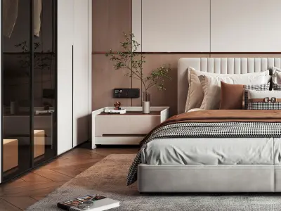 Modern luxury style bedroom 3D model 3D model