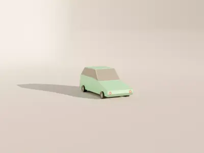 Low Poly Simple Car - Game Ready 3D model