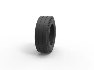 Rear tire of vintage dragster Version 4 Scale 1 to 25 3D print model