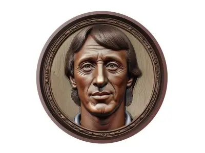 Johan Cruyff Footballer Medallion 3D print model
