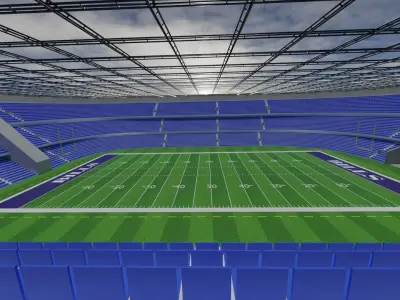 Buffalo Bills - Highmark Stadium - American Football Stadium Low-poly 3D model