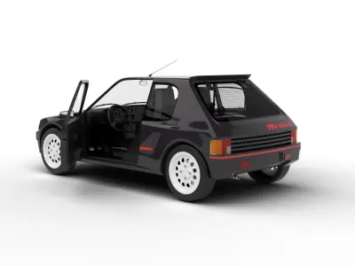 Peugeot 205 Turbo 16 1984 HQ 3d model 3D model