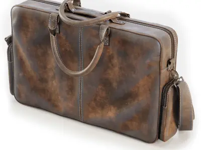 Custom Leather Bag 3D model