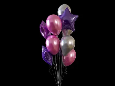 Helium balloons 3D model