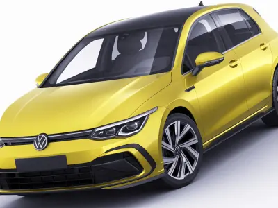 Volkswagen Golf 2020 GTI  GTE  R-line 3D model