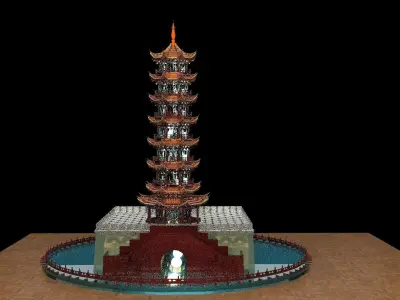 Chinese tower   3D model
