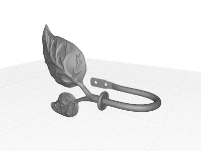 Sycamore Curtain Holdback - 2 Finish 3D model