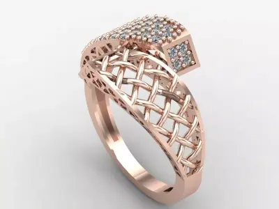 Two Head Women Ring 3DM Womens Ring 3d models 3D print model 3D print model 9