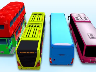 3D Bus pack 3D model