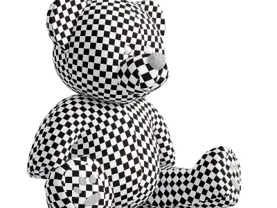 collection of teddy bears 3D model