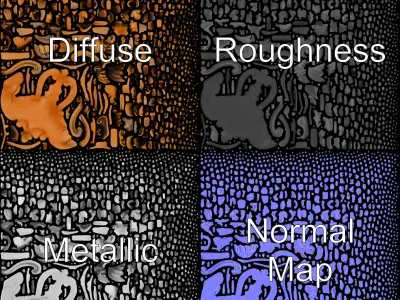 Angel Door Knocker D Model Pack Low-poly 3D model