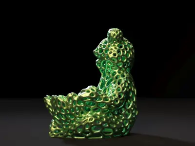 Frog Voronoi 3D print model