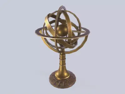 Armillary Low-poly 3D model
