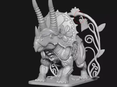 Triceratops 3D print model