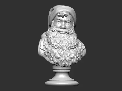 SANTA BUST HEAD  3D print model
