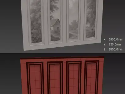 Decorative V85 Wall Panels 3D model