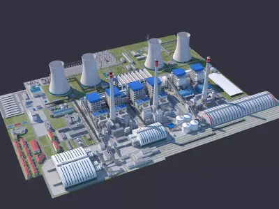 Huge Refinery  3D model