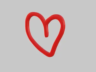 Heart icon v 18 3D model