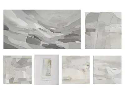 Abstract Painting Frame Set 07 3D model