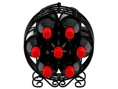 Circular Wine Rack Wine Bottles 3D model