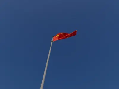 Flag of China Free low-poly 3D model