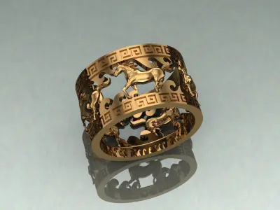 Ring Horse 3D print model