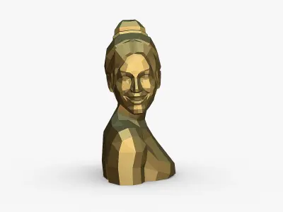 Girl head 3D print model