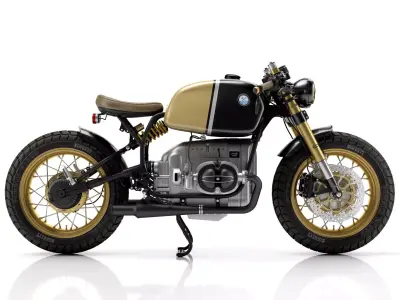 Cafe Racer R80 Motorcycle 3D model