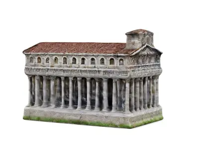 Classical Ancient Temple Architectural Model 3D model
